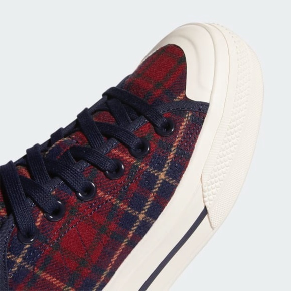 Adidas Nizza RF Platform Low Womens Casual Shoes Red Plaid H02710 NEW Sz 7 - Picture 8 of 8
